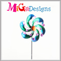 Metal Wind Spinners Beautiful Flower Stake for Garden